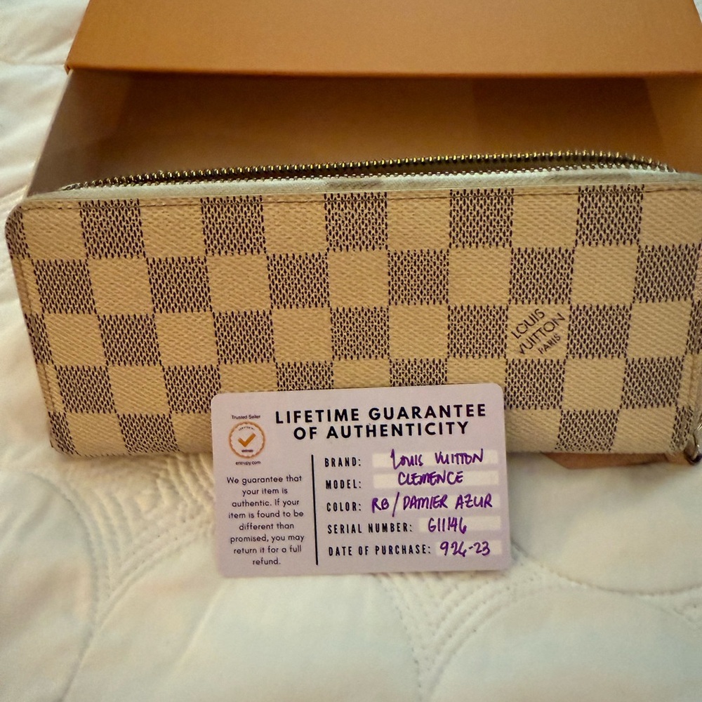 Louis Vuitton Damier Azur Checkered Wallet